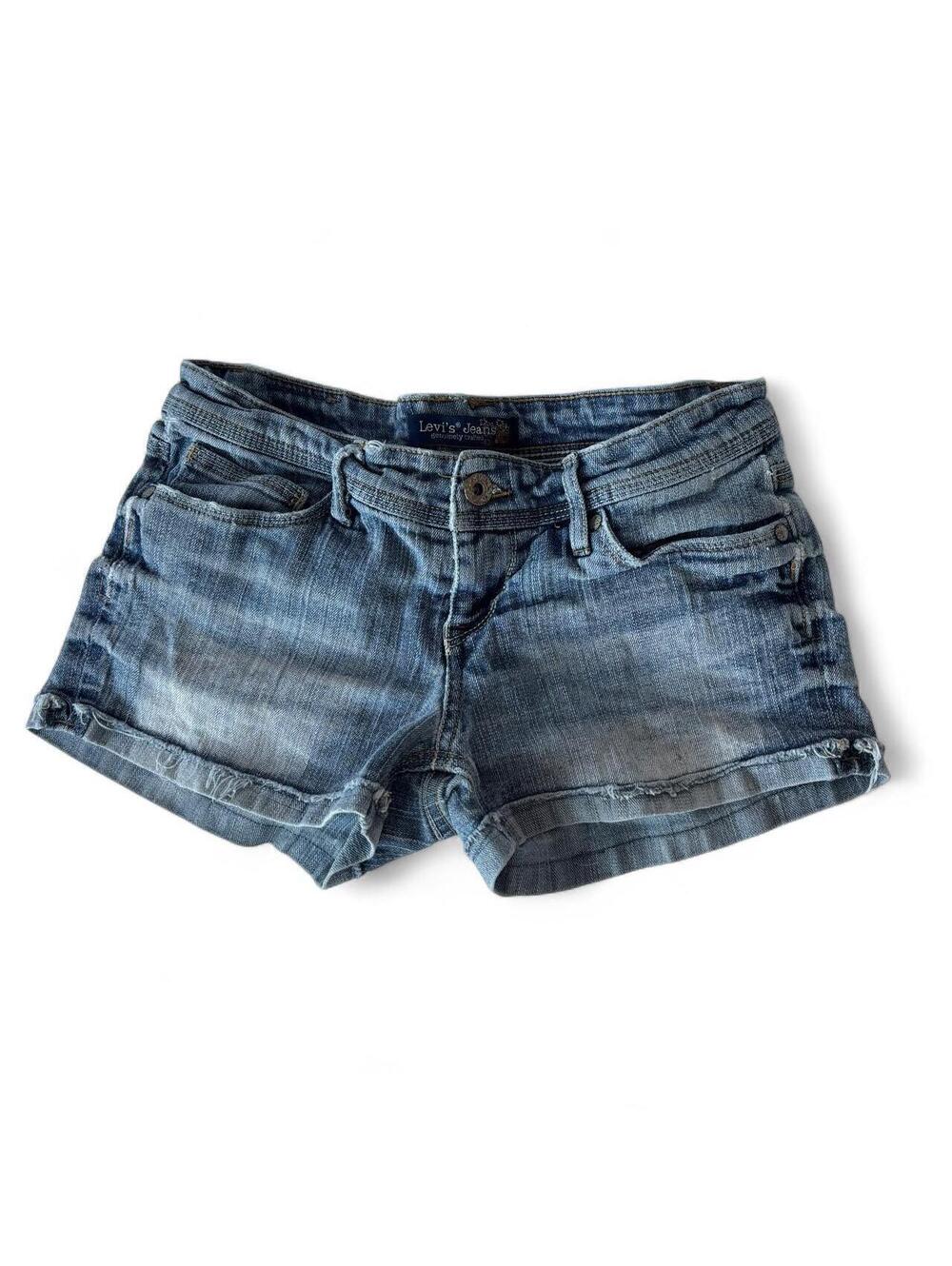 Vintage Levi's Low Rise Cuffed Denim Shorts Womens Size 1 Medium Wash
